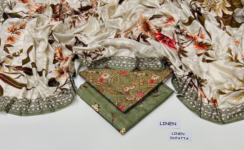 Linen Collection 2025 – 3 Piece Printed Suit with Digital Dupatta (Multi Designs) - Image 23