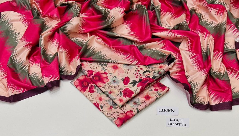 Linen Collection 2025 – 3 Piece Printed Suit with Digital Dupatta (Multi Designs) - Image 27