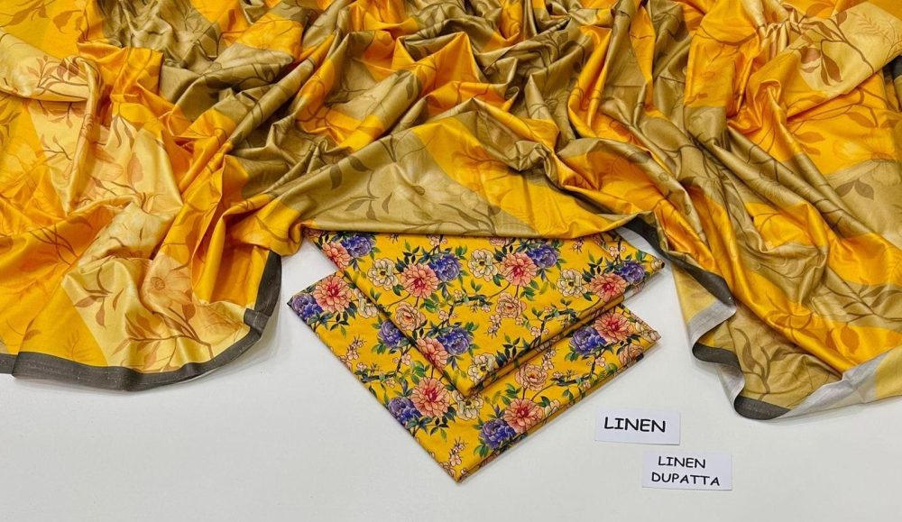 Linen Collection 2025 – 3 Piece Printed Suit with Digital Dupatta (Multi Designs) - Image 28