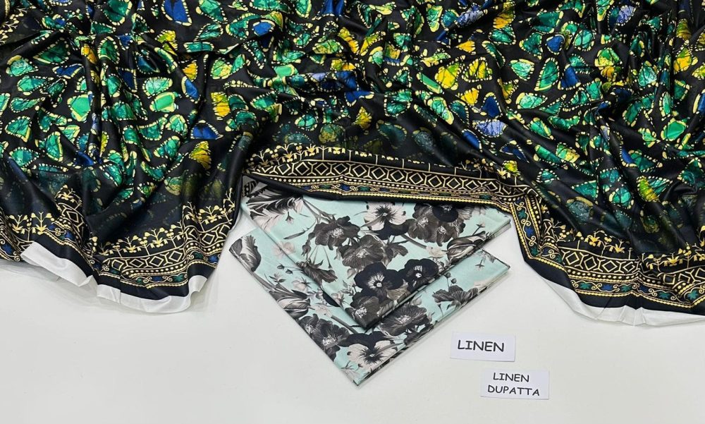 Linen Collection 2025 – 3 Piece Printed Suit with Digital Dupatta (Multi Designs) - Image 30