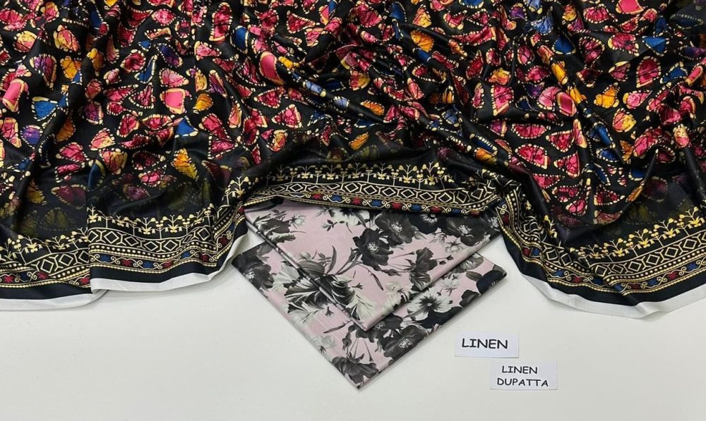 Linen Collection 2025 – 3 Piece Printed Suit with Digital Dupatta (Multi Designs) - Image 32