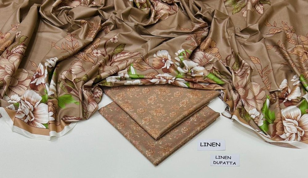 Linen Collection 2025 – 3 Piece Printed Suit with Digital Dupatta (Multi Designs) - Image 34