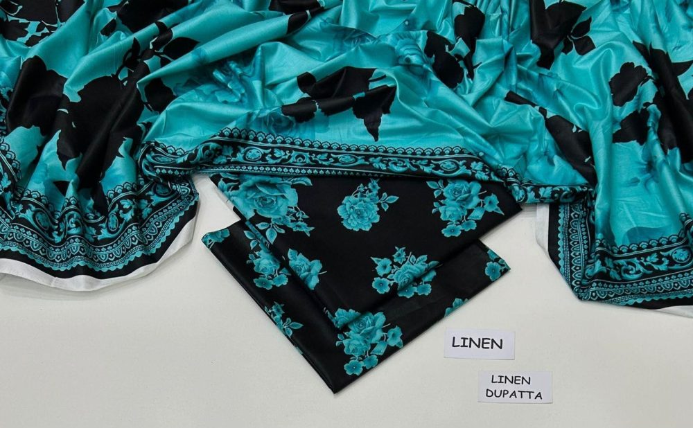 Linen Collection 2025 – 3 Piece Printed Suit with Digital Dupatta (Multi Designs) - Image 37