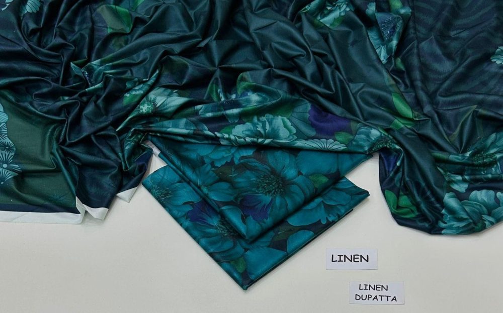 Linen Collection 2025 – 3 Piece Printed Suit with Digital Dupatta (Multi Designs) - Image 39