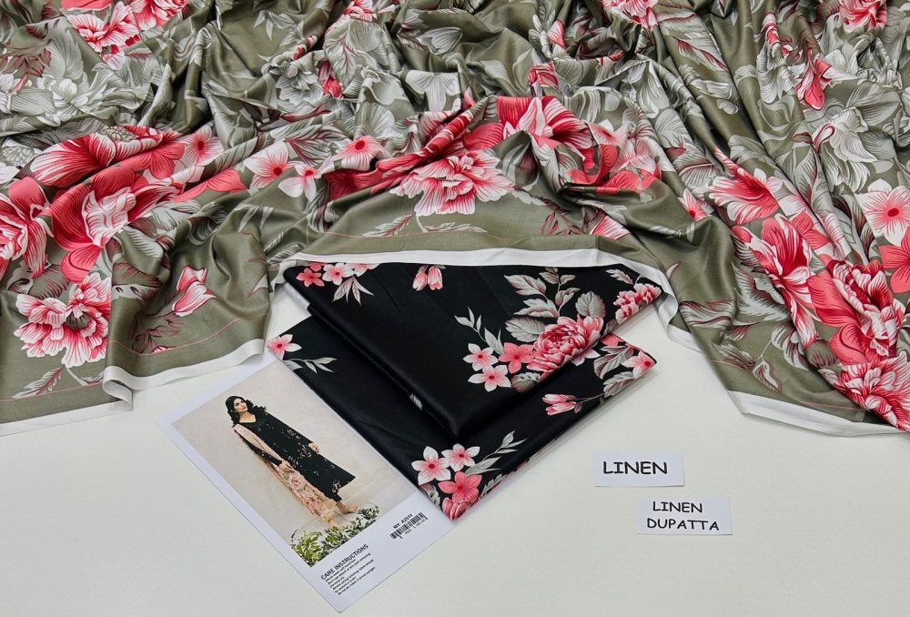 Linen Collection 2025 – 3 Piece Printed Suit with Digital Dupatta (Multi Designs) - Image 41