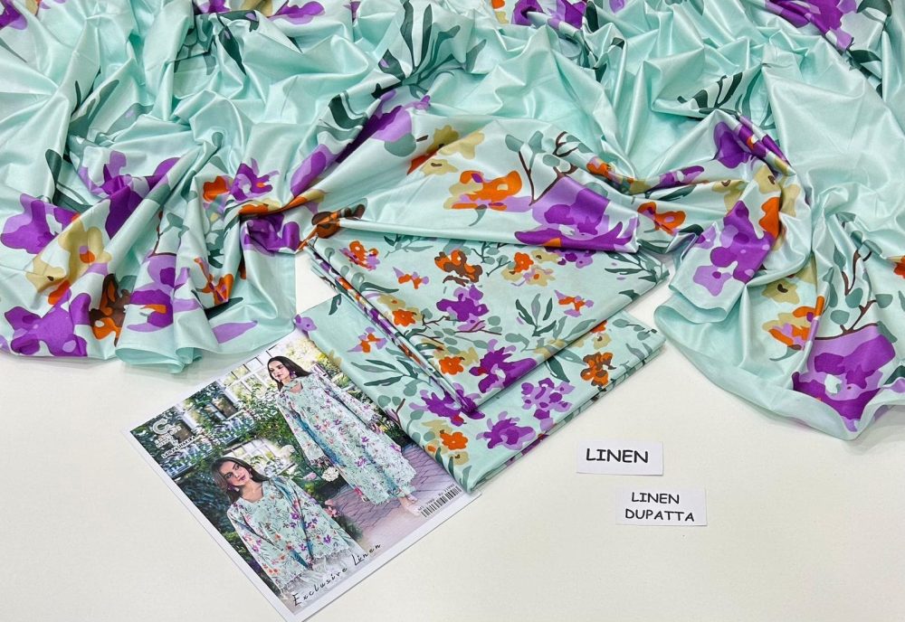 Linen Collection 2025 – 3 Piece Printed Suit with Digital Dupatta (Multi Designs) - Image 45