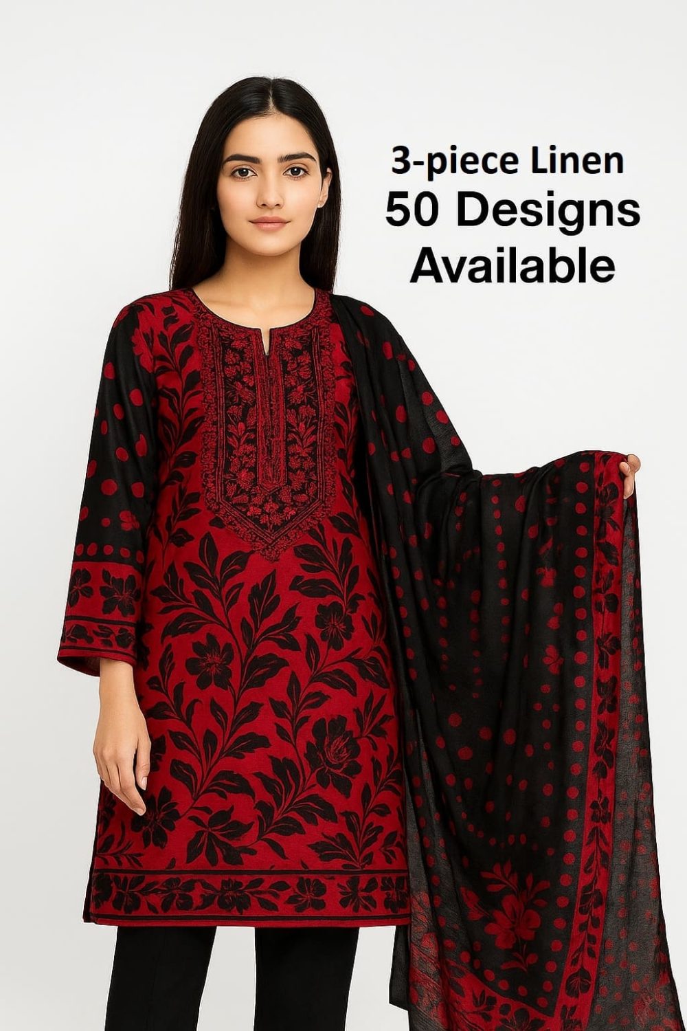 Linen Collection 2025 – 3 Piece Printed Suit with Digital Dupatta (Multi Designs)