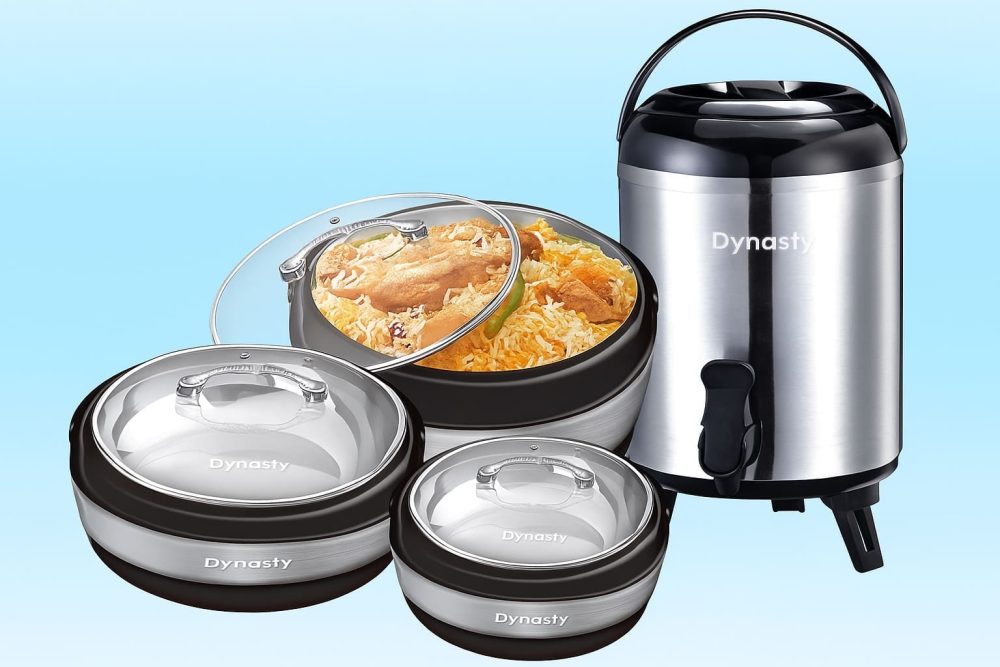 Dynasty Hotpot & Cooler Giftpack – Steel Body Insulated Food & Beverage Storage Set