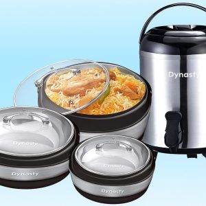 Dynasty Hotpot & Cooler Giftpack – Steel Body Insulated Food & Beverage Storage Set