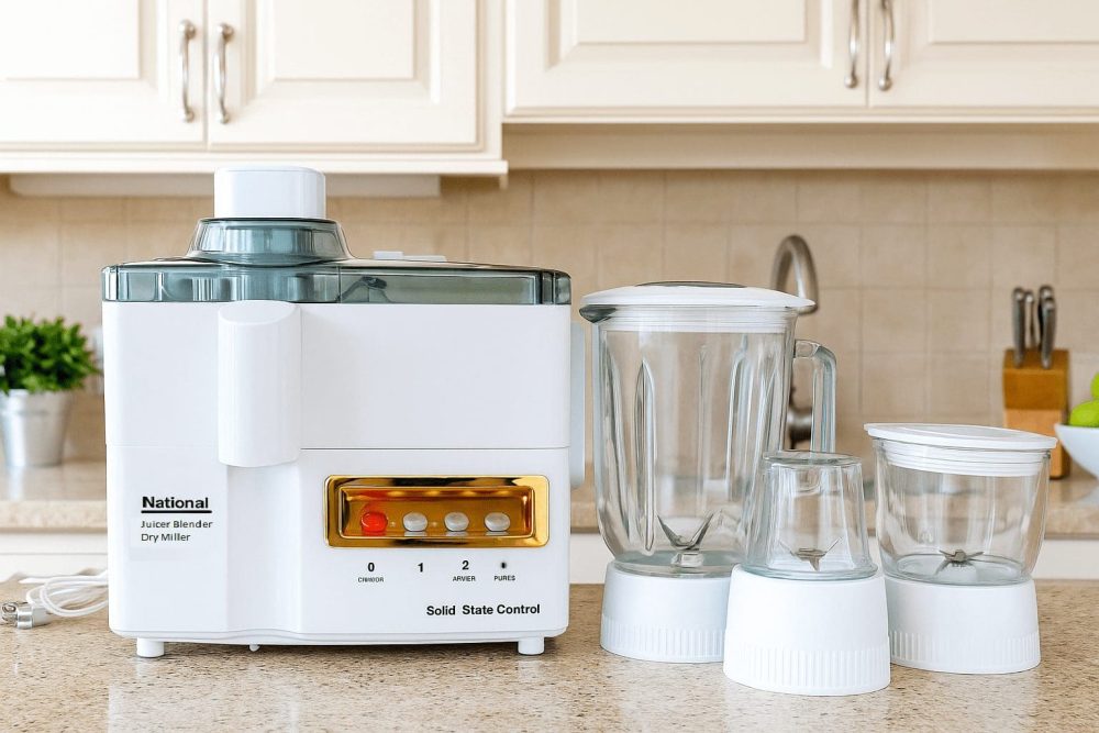 National 4 in 1 Juicer Blender Grinder Copper Motor - Image 4