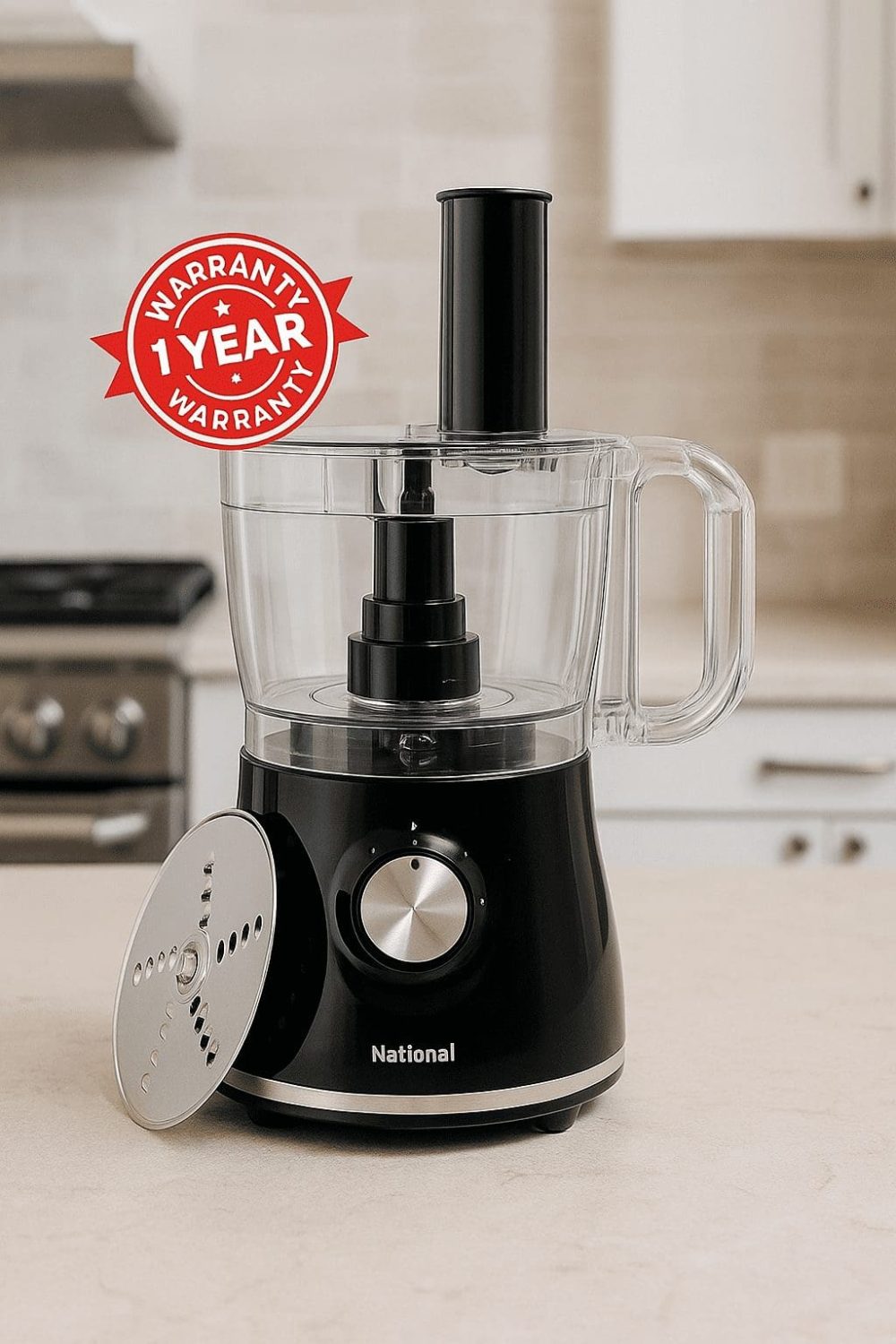 National Electric Food and Meat Chopper with adjustable speeds and pure copper motor – 1-year warranty