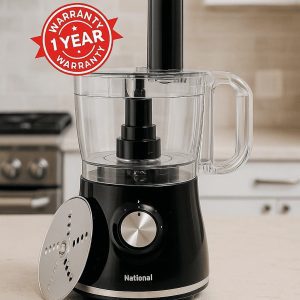 National Electric Food and Meat Chopper with adjustable speeds and pure copper motor – 1-year warranty