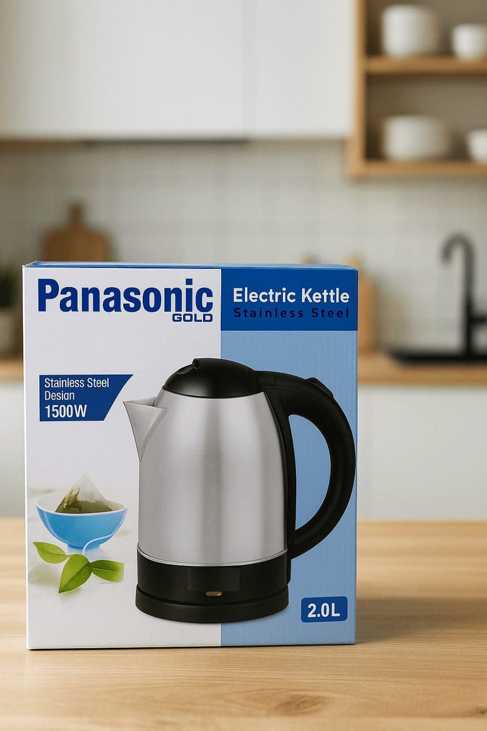 Panasonic Gold Electric Kettle 2.0L Stainless Steel PG-021 – 1500W Fast Boiling