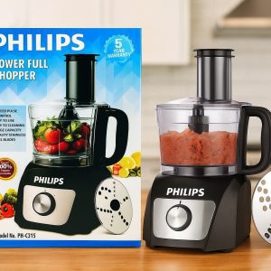 Philips Electric Chopper & Meat Mincer with Stainless Steel Blades – 100% Copper Motor