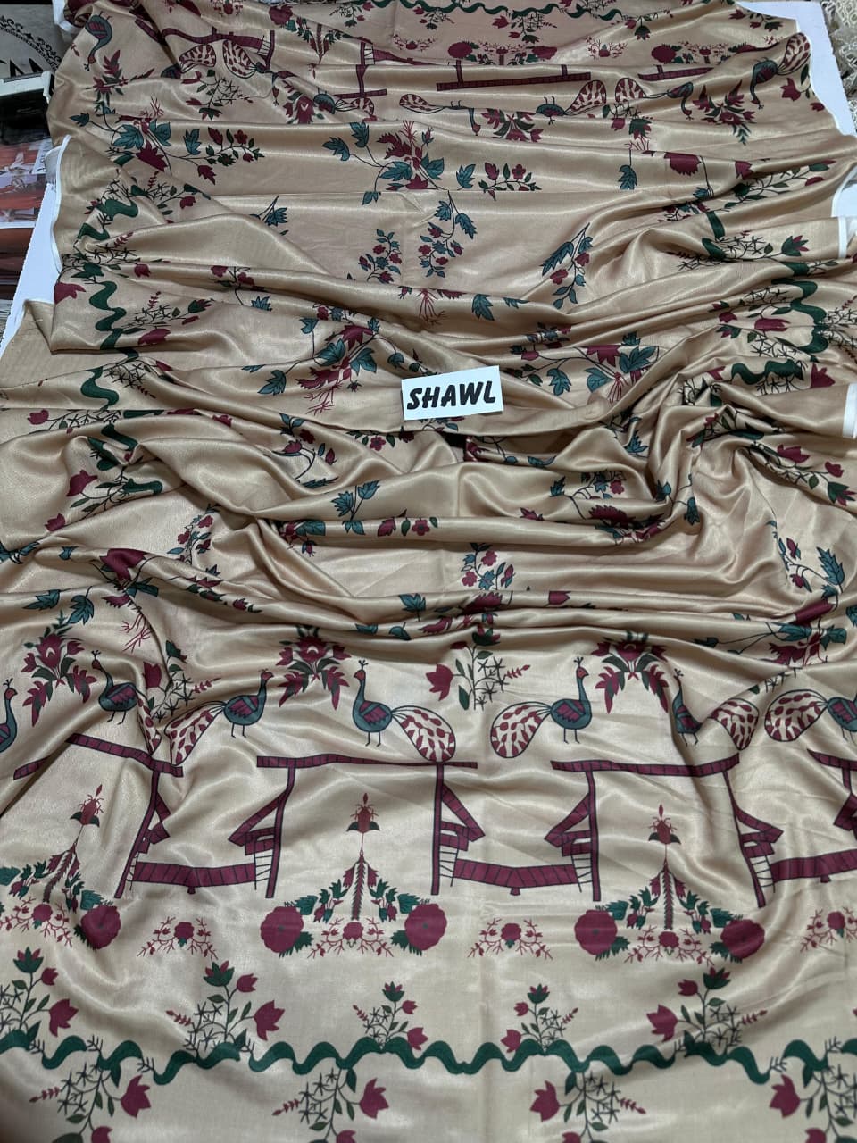 Premium Dhanak Embroidered 3 Piece Pashmina Shawl view