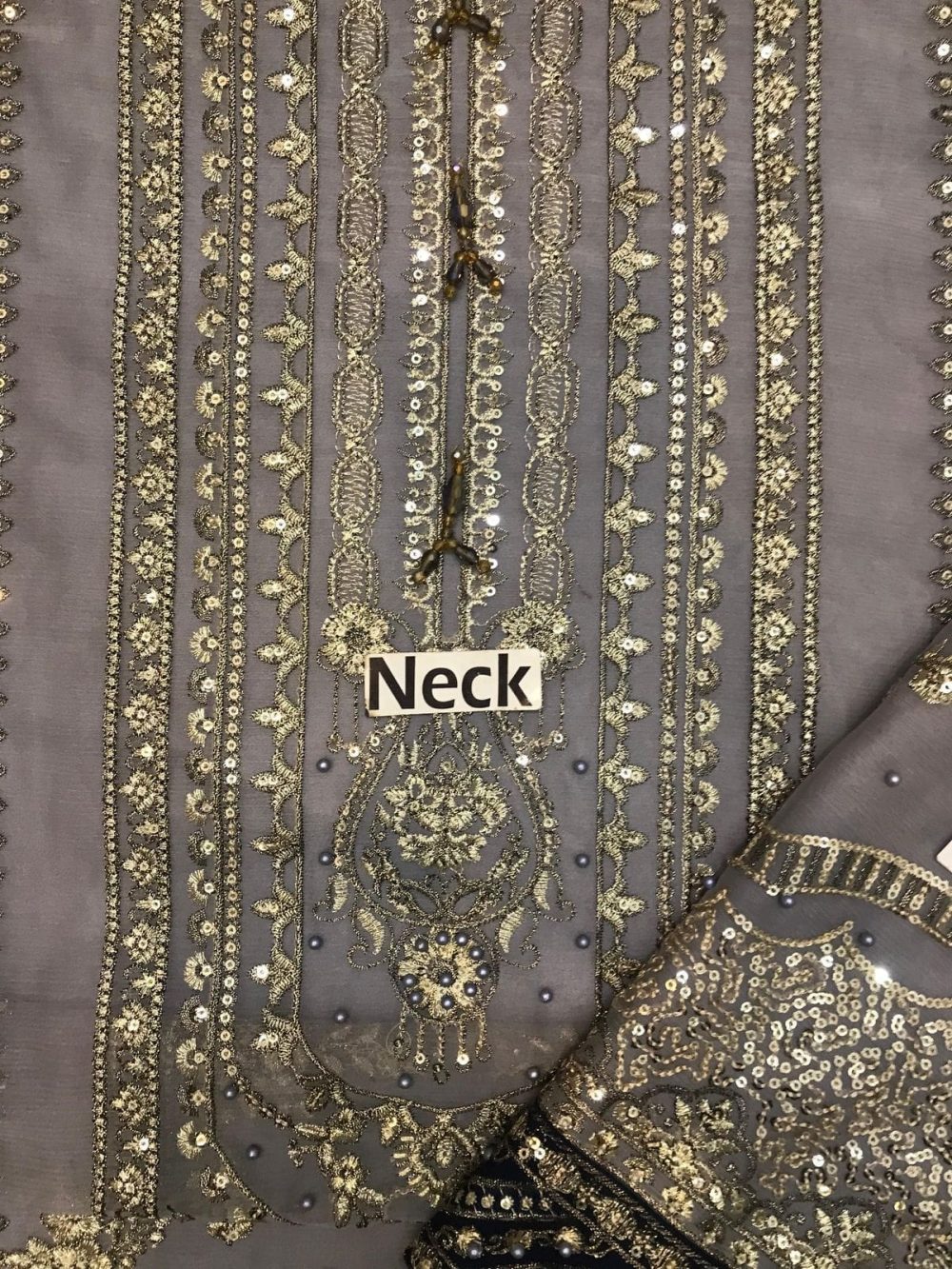 Adan Libas – Chiffon Embroidered Suit Rang-e-Mehfil 005 - Image 5