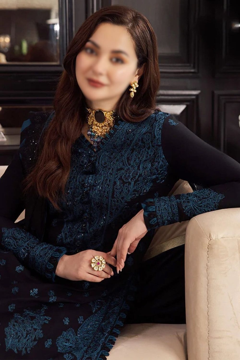 ASIM JOFA 3 Piece Winter Dhanak Suit – Code 790 - Image 3