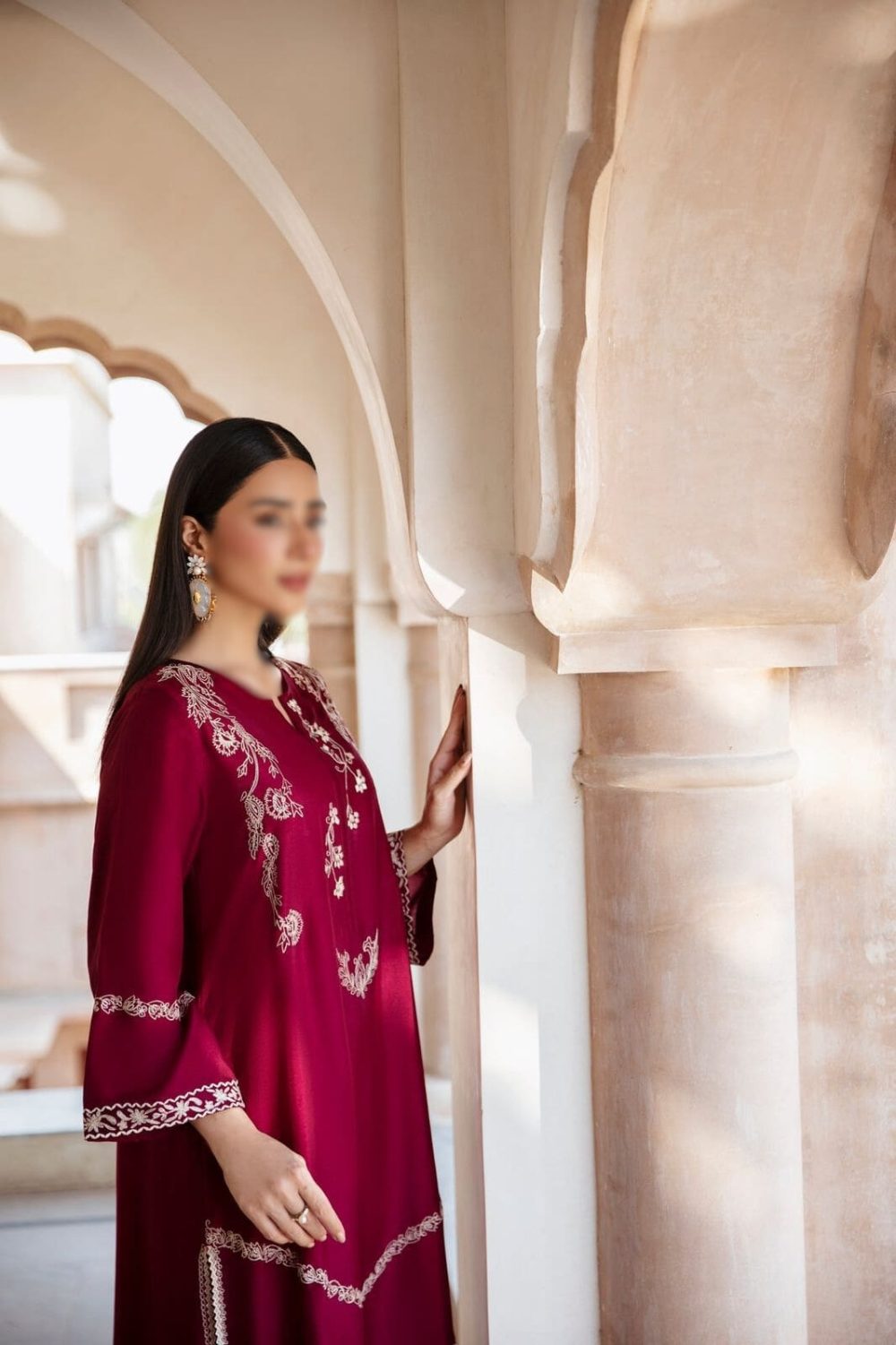 Batik 2pc Unstitched Dhanak Suit with Embroidery – Winter Collection - Image 2