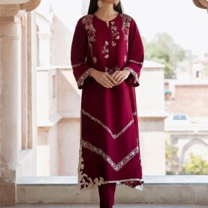 Batik 2pc Unstitched Dhanak Embroidered Winter Suit