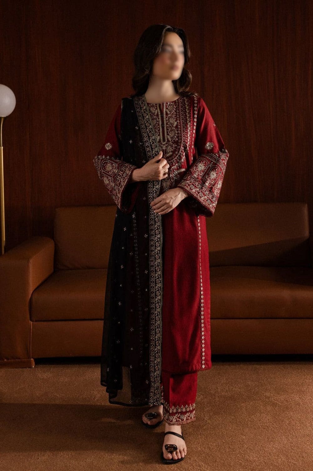 BATIK Casual Winter Collection Dhanak Suit with Shawl