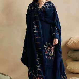 Coco by Zara Shah 459 Embroidered Dhanak 3 Piece Suit