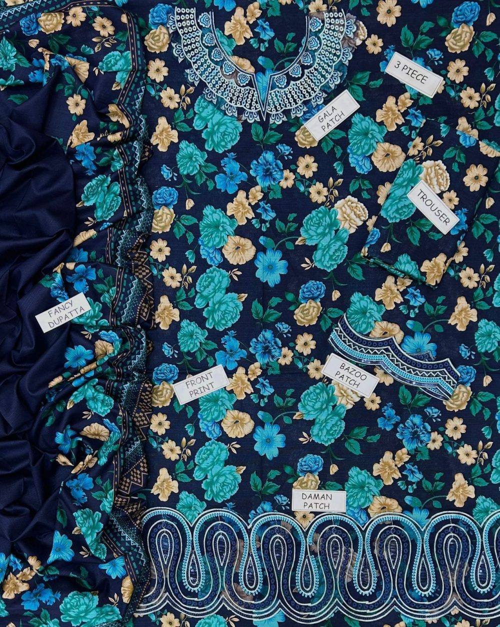 Farasha 3 Piece Digital Printed Khaddar Suit – Most Demanding Edition - Image 4