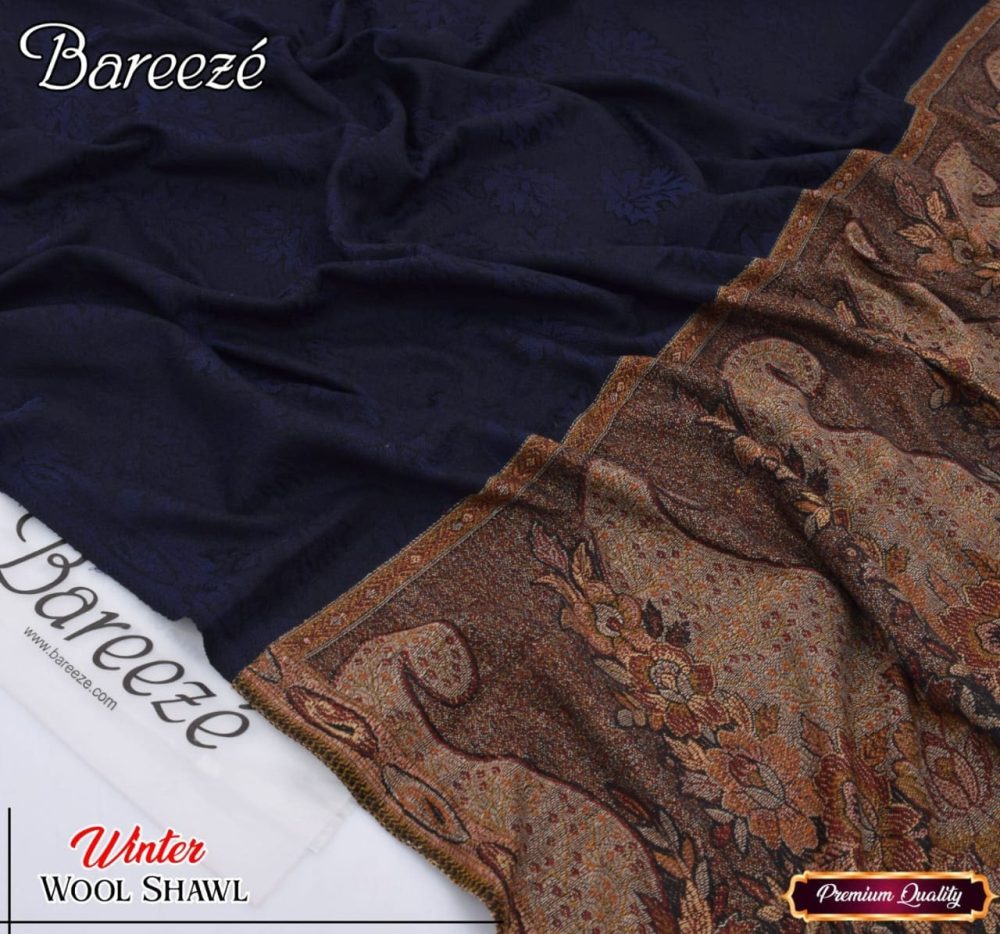 Jacquard Wool Shawl for Women – Winter Collection 2025 - Image 3