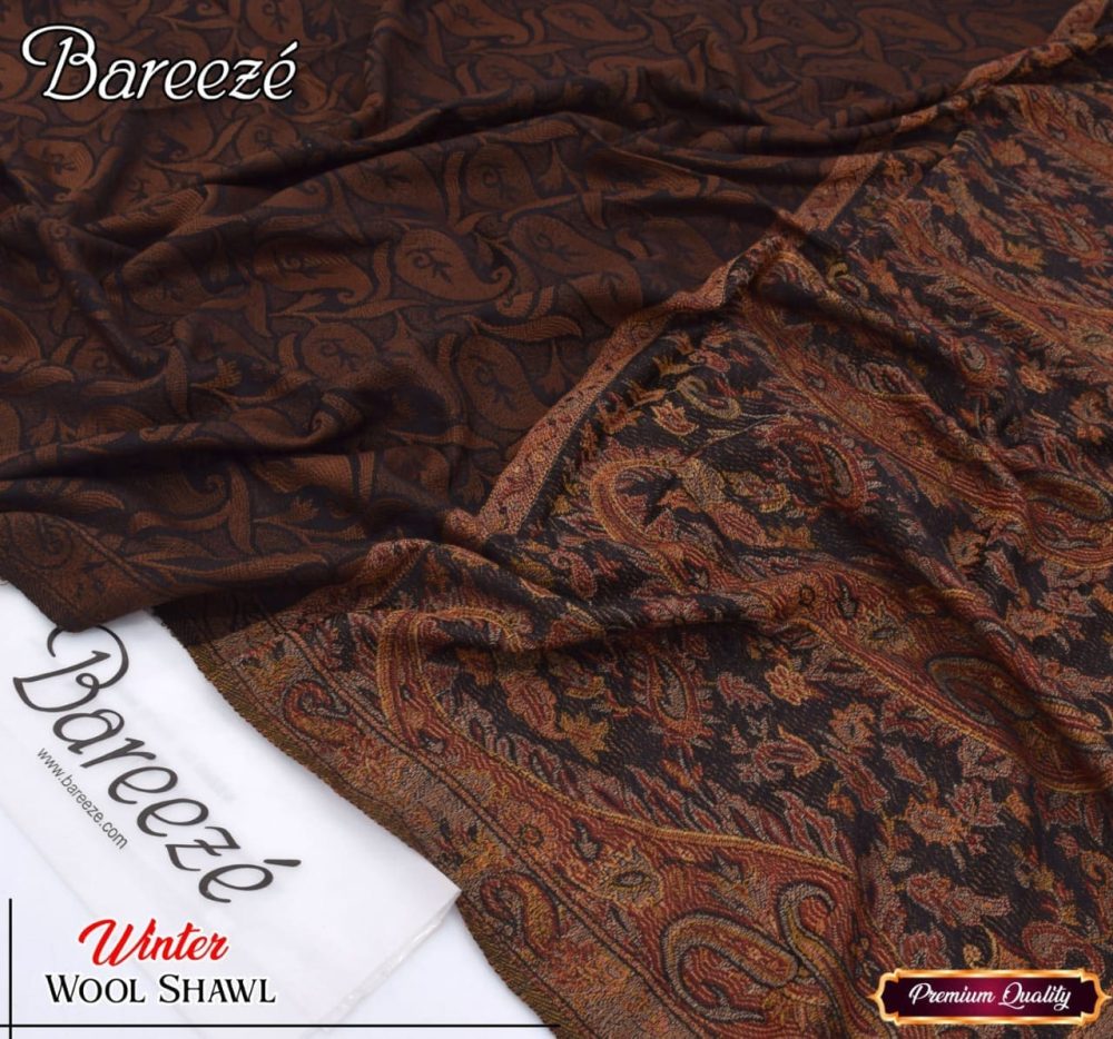 Jacquard Wool Shawl for Women – Winter Collection 2025 - Image 10