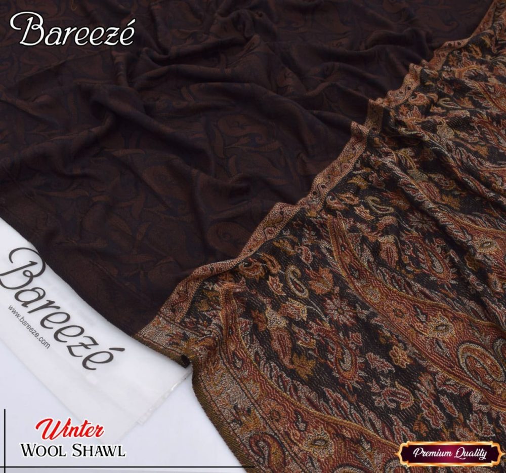 Jacquard Wool Shawl for Women – Winter Collection 2025 - Image 8