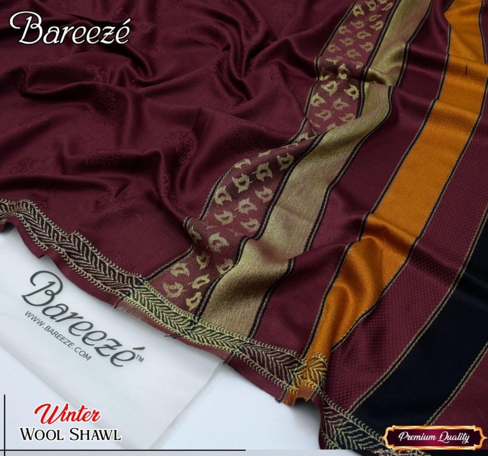 Jacquard Wool Shawl for Women – Winter Collection 2025 - Image 18