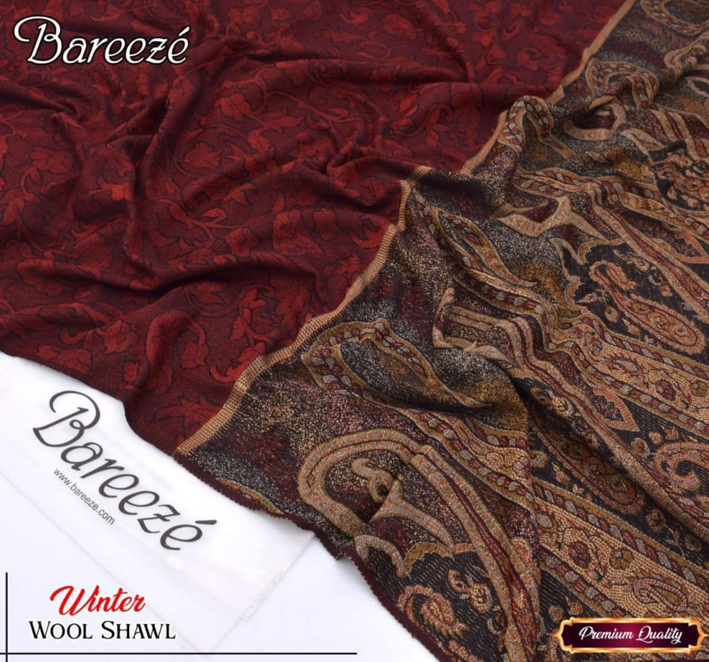 Jacquard Wool Shawl for Women – Winter Collection 2025 - Image 4