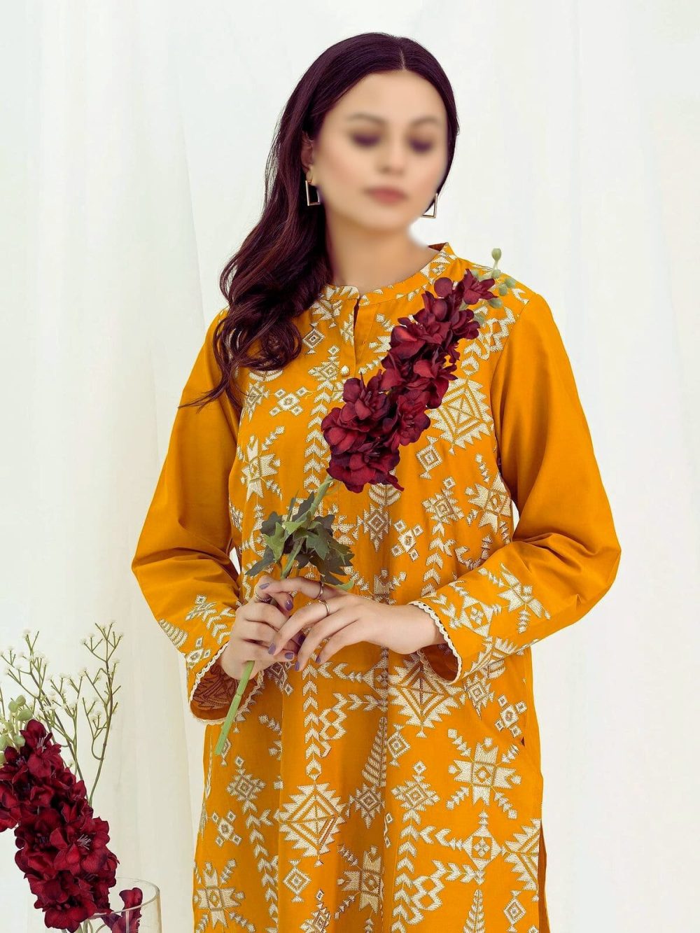 Limelight Casual Winter Collection 2-piece Dhanak Suit Code 7208