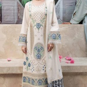 Mahnur – 3pc Embroidered Suit with Wool Shawl