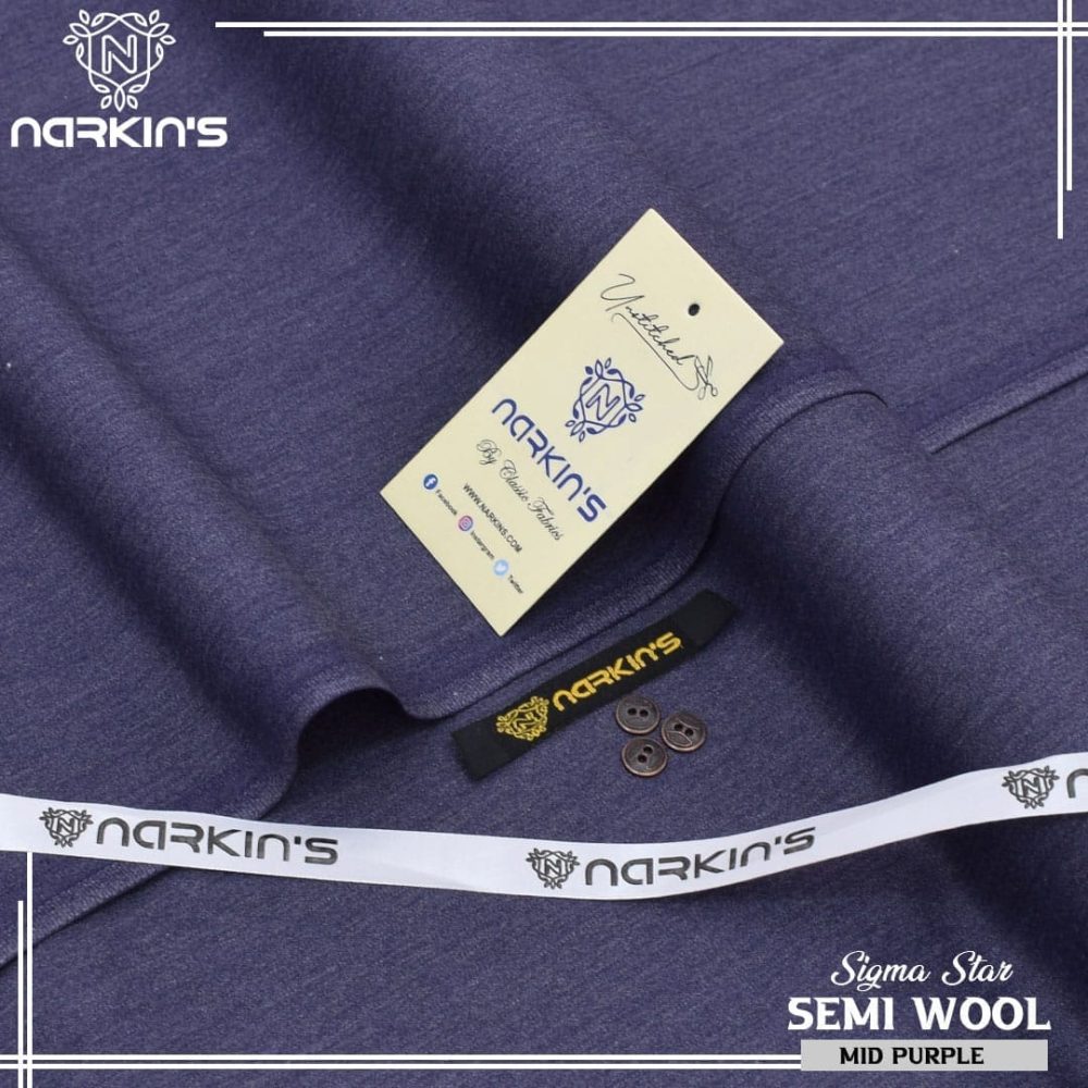 Narkin Men Unstitched Semi Wool Suit - Image 4
