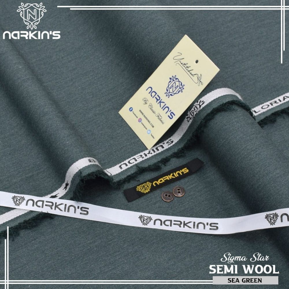 Narkin Men Unstitched Semi Wool Suit - Image 7