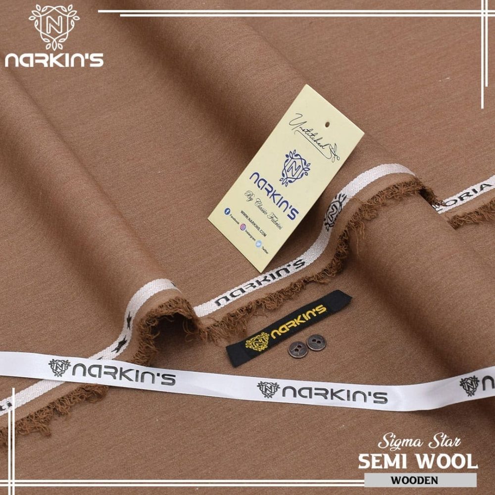 Narkin Men Unstitched Semi Wool Suit - Image 10