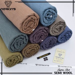 Men’s Unstitched Semi Wool Fabric 9-D Colors by Narkin’s