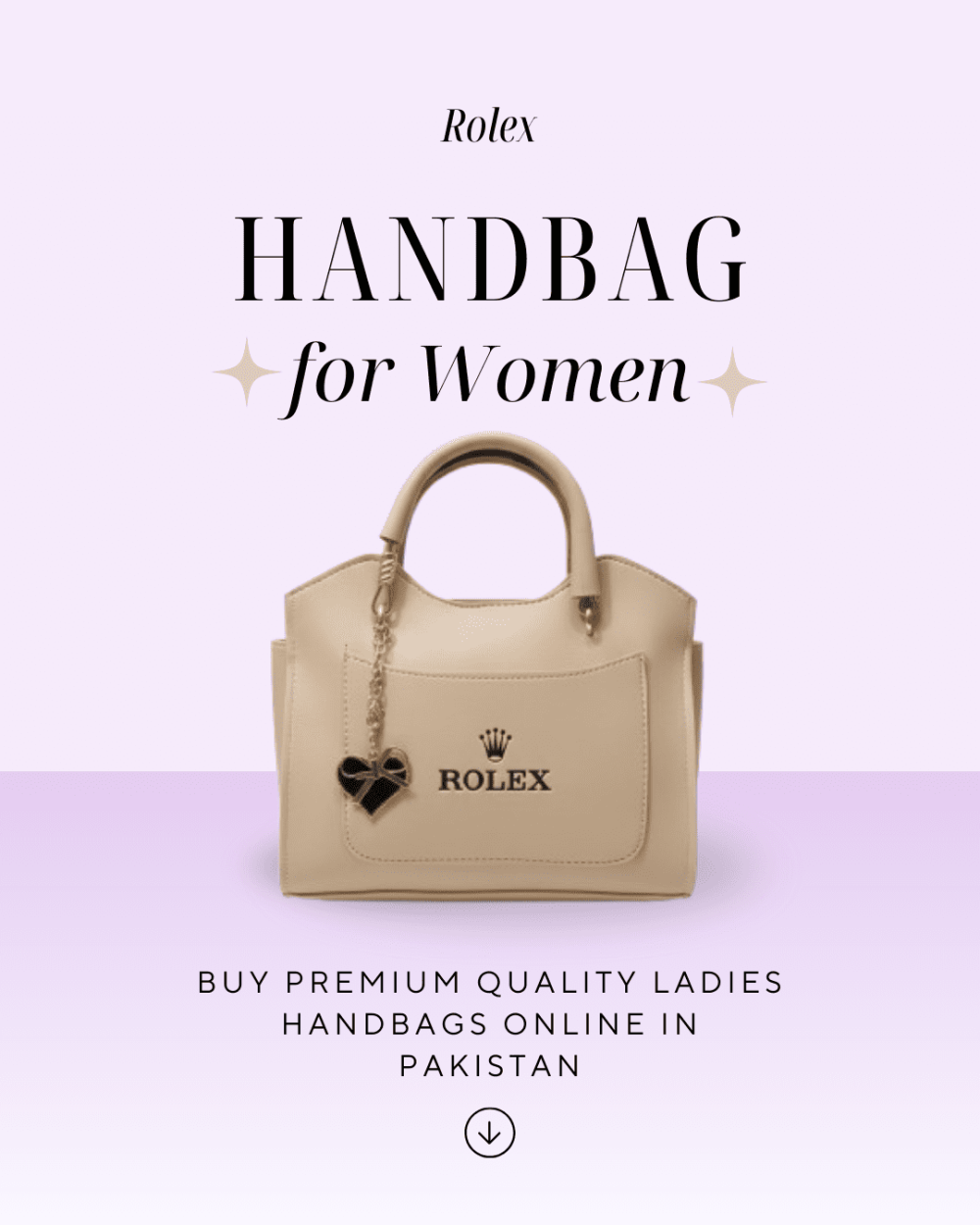 Premium Rolex handbag for women front view