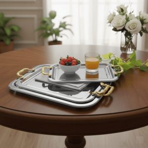 magnetic stainless steel tray set 3 pcs