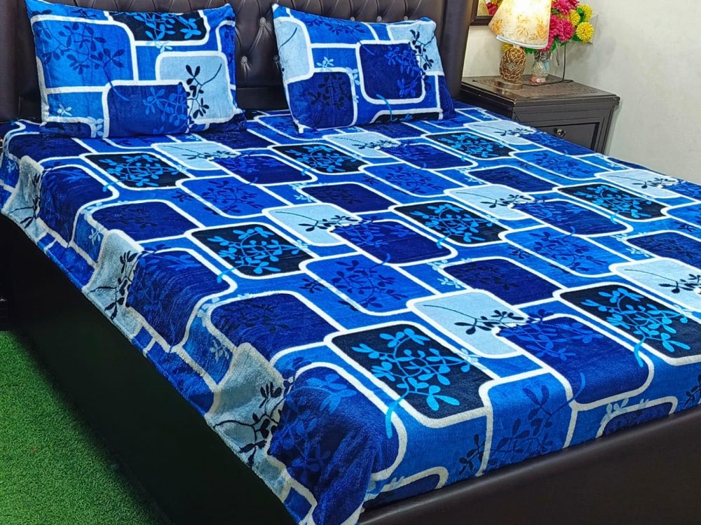 3 Piece Cozy Fleece Bedsheet – Geometric Style - Image 4