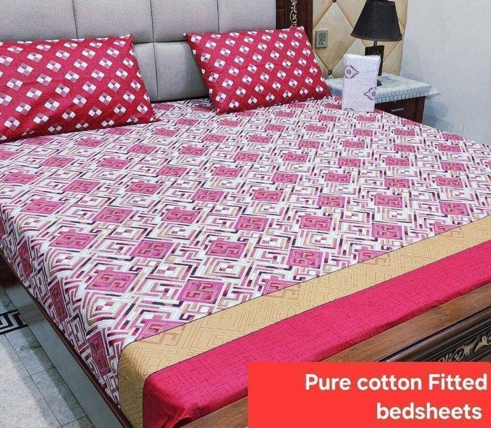 4 Season Cotton bedsheet king size 3pc