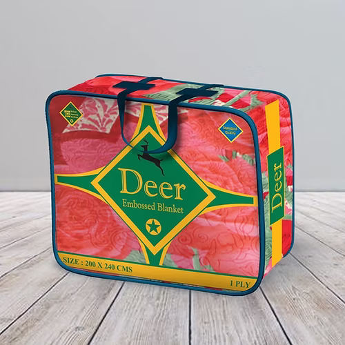 Deer 1-Ply Double Bed Blanket | Soft & Warm (200×240 cm, 3.0 Kg) - Image 6