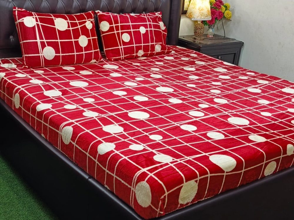 3 Piece Cozy Fleece Bedsheet – Geometric Style - Image 6