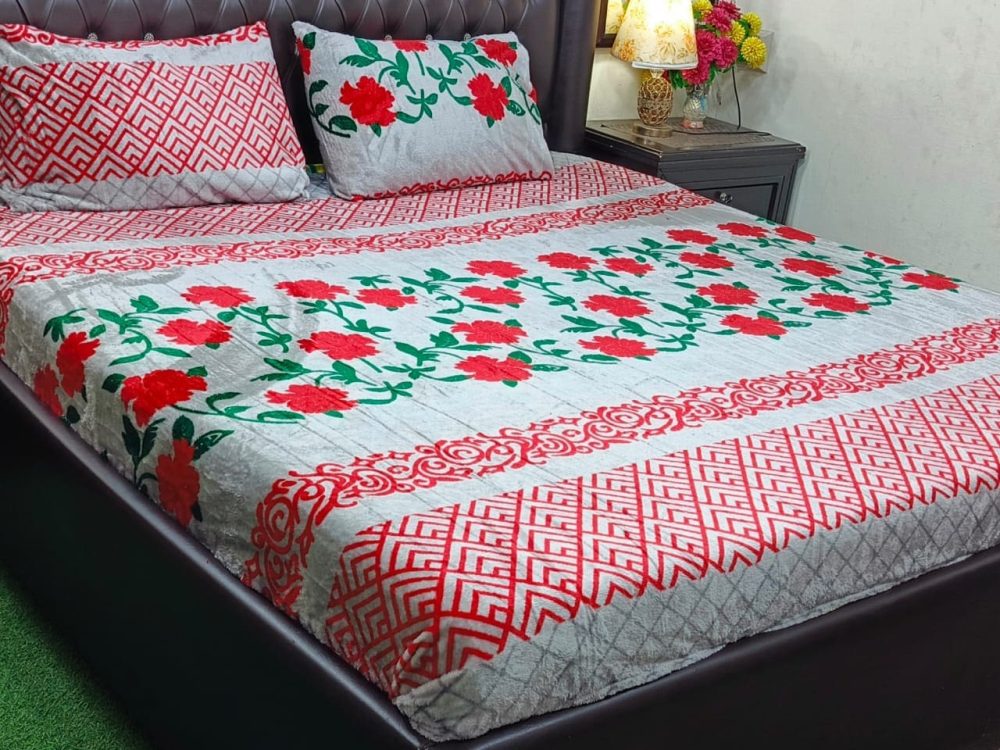 Double Bed Fleece Bedsheet – Premium Winter Edition (7 Designs) - Image 4