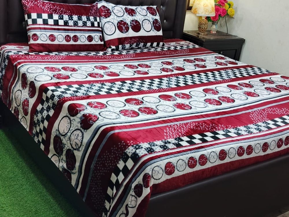 Double Bed Fleece Bedsheet – Premium Winter Edition (7 Designs) - Image 6