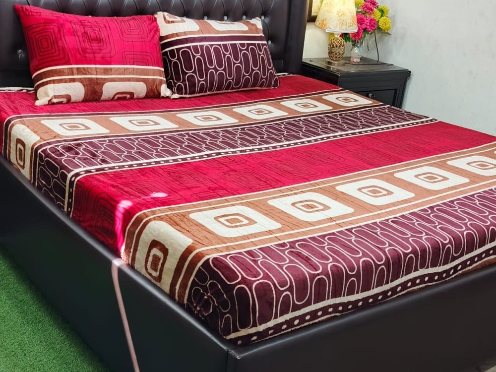 Double Bed Fleece Bedsheet – Premium Winter Edition (7 Designs) - Image 8