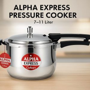 Alpha Stainless Steel Heavy Pressure Cooker – 7L, 9L, 11L