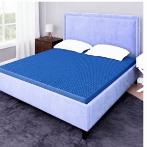 Blue Plachi Fabric King Size Mattress Protector