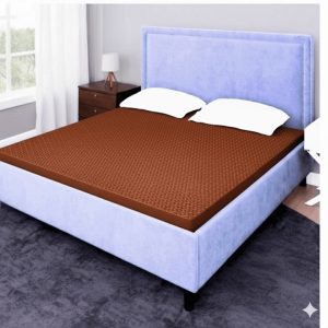 Brown Plachi Fabric King Size Mattress Protector