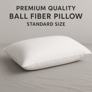 Premium Quality Ball Fiber Pillow Standard Size Single Piece – Soft and Comfortable